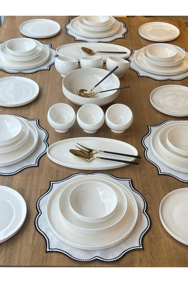 Modern Simple 44 Piece 6 Person Dinner Set - 6