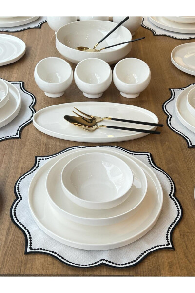 Modern Simple 44 Piece 6 Person Dinner Set - 7