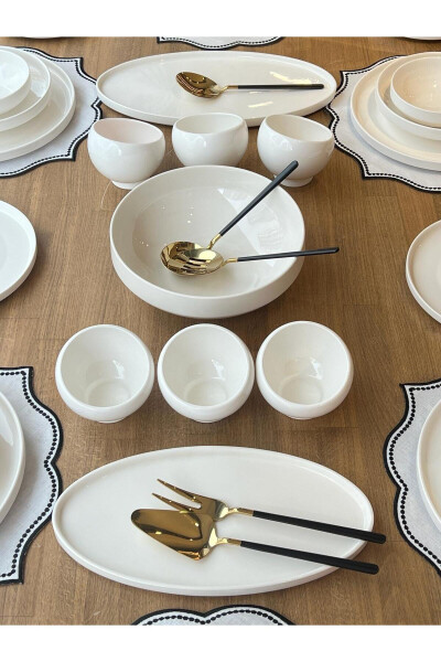 Modern Simple 44 Piece 6 Person Dinner Set - 8