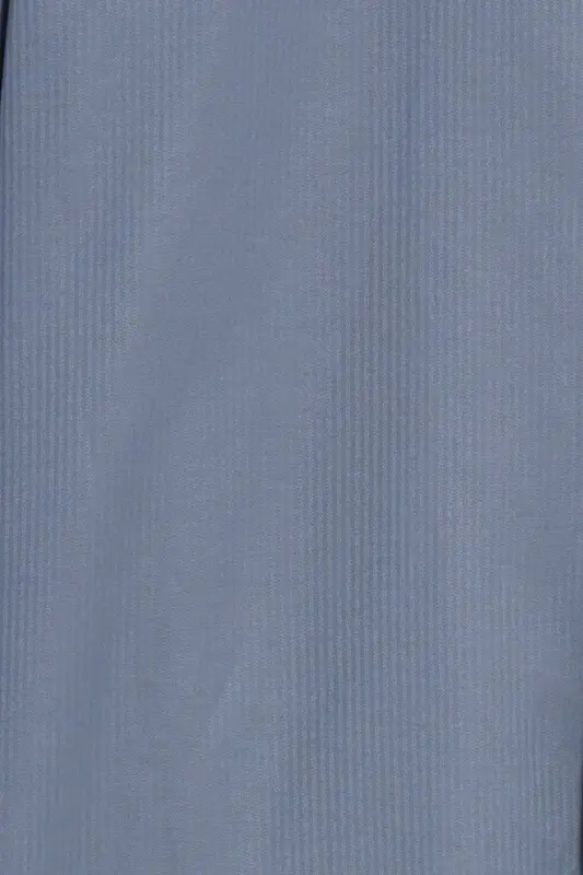 Modern Slim Fit Uzun Kollu Pamuklu Kolay Ütü Armürlü Gri Erkek Gömlek - Gri - 4