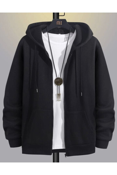 hila moda Modern tasarımlı büyük beden hırka-Siyah - EFFRENATU