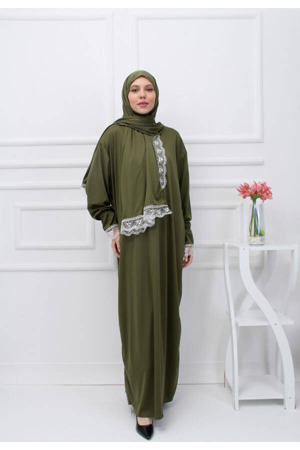 Modest Prayer Dress for Women with Attached Headcover - 1