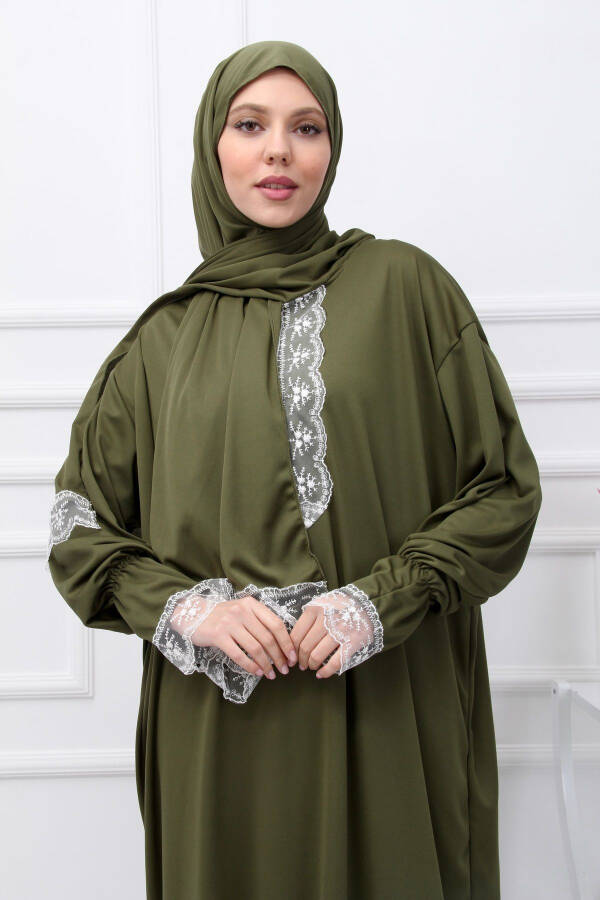 Modest Prayer Dress for Women with Attached Headcover - 2