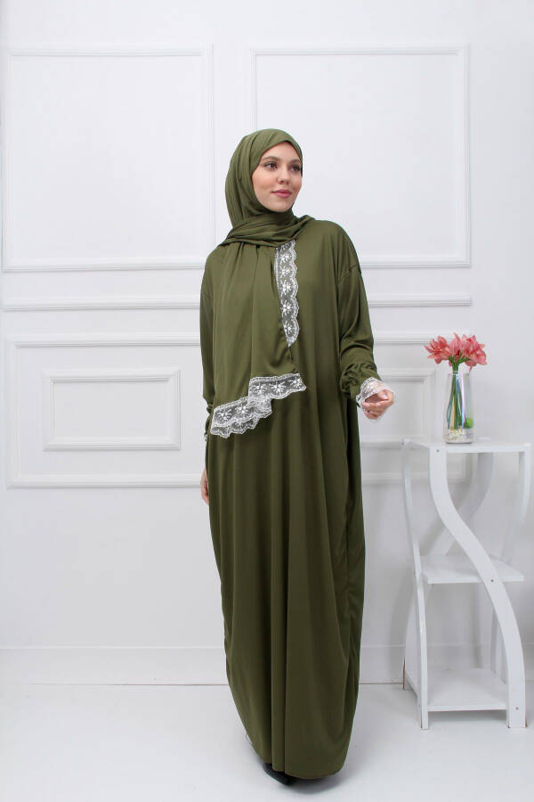 Modest Prayer Dress for Women with Attached Headcover - 4