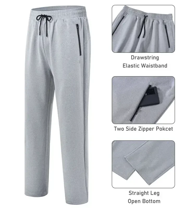 MoFiz Men's Long Sleeve Tracksuits Set Zipper Running Sports Set 2 Pieces with Pockets- - 8