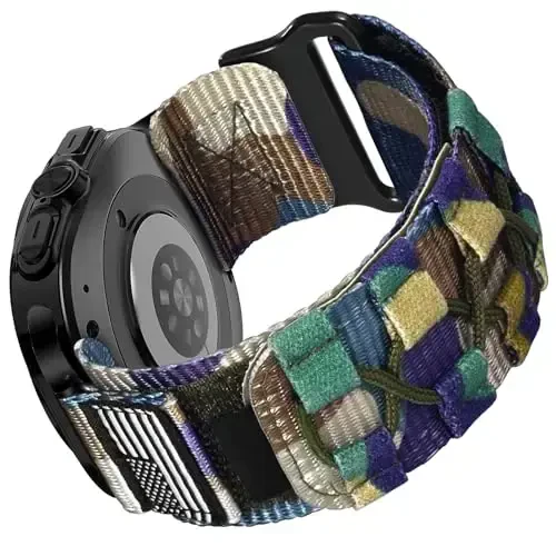 MOFREE Compatible with Samsung Galaxy Watch Ultra 47mm/Ultra 2 (2024/2025) Bands,Rugged Nylon Woven Loop Sport Adjustable Strap Replacement Wristband for Samsung Galaxy Watch Ultra Bands for Men - MODAZONE
