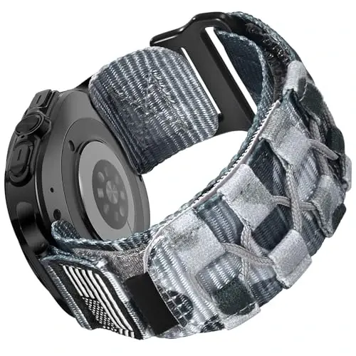 MOFREE Compatible with Samsung Galaxy Watch Ultra 47mm/Ultra 2 (2024/2025) Bands,Rugged Nylon Woven Loop Sport Adjustable Strap Replacement Wristband for Samsung Galaxy Watch Ultra Bands for Men - 1