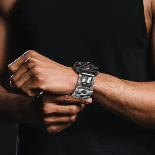 MOFREE Samsung Galaxy Watch Ultra 47mm (2025/2024) ile Uyumlu Kordon, Sağlam Naylon Örgü Döngü Spor Ayarlanabilir Kayış Değiştirme Erkekler için Samsung Galaxy Watch Ultra Kordonları - 6