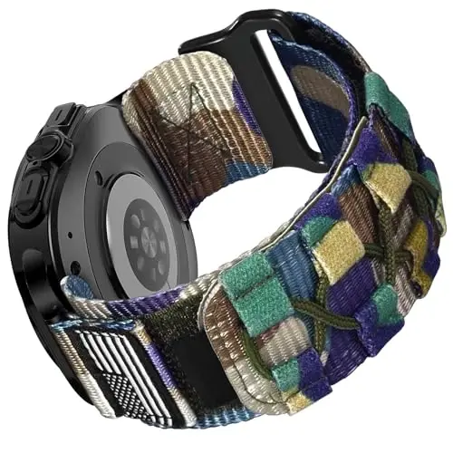 MOFREE Совместим с Samsung Galaxy Watch Ultra 47mm/Ultra 2 (2024/2025) Bands, прочный нейлоновый плетеный спортивный регулируемый ремешок на запястье для Samsung Galaxy Watch Ultra Bands для мужчин - 1