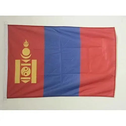 Mongolia NAUTICAL Flag 18'' x 12'' - Mongolian flags 30 x 45 cm. - Banner 12x18 in for boat - AZ FLAG - 1