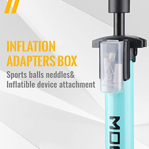 MOHEGIA Bike Floor Pump with Gauge: Air Bicycle Pump with High Pressure 160 PSI,Fits Schrader and Presta Valve -Inflator with Ball Pump Needles for MTB Road Bike, Ball, Balloon, Inflatables - 5