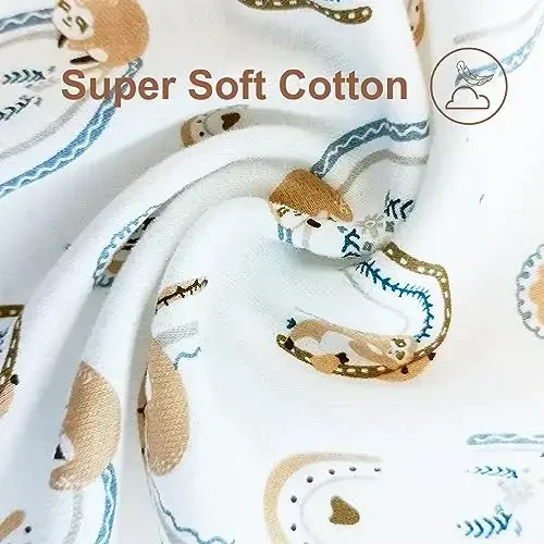 Mo''jizaviy chaqaloq yangi tug'ilgan tugunli tunika uzun yengli mos keladigan shlyapa to'plami 3 dona, Unisex chaqaloq uxlash ko'ylaklari o'g'il bolalar uchun qo'lqopli manjetlar bilan uyga keladigan kostyumlar to'plami 3-6 oy - 4