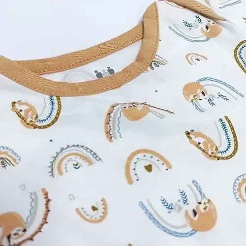 Mo''jizaviy chaqaloq yangi tug'ilgan tugunli tunika uzun yengli mos keladigan shlyapa to'plami 3 dona, Unisex chaqaloq uxlash ko'ylaklari o'g'il bolalar uchun qo'lqopli manjetlar bilan uyga keladigan kostyumlar to'plami 3-6 oy - 6