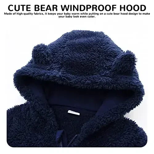 Mokitoni Baby Boy Girl Snowsuit Winter Warm Clothes Coat Infant Jumpsuit Toddler Outfit - 3