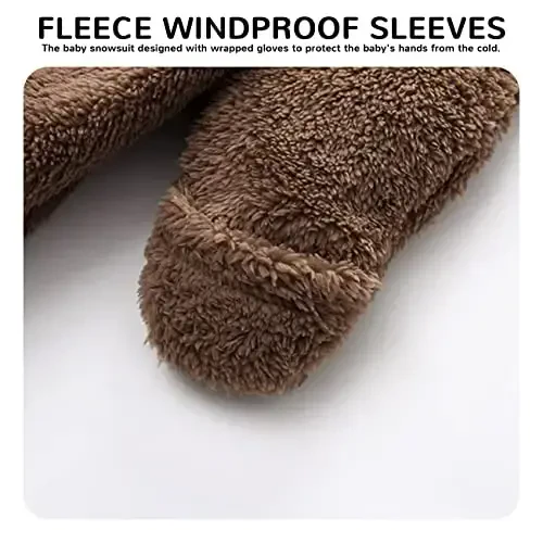 Mokitoni Baby Boy Girl Snowsuit Winter Warm Clothes Coat Infant Jumpsuit Toddler Outfit - 5