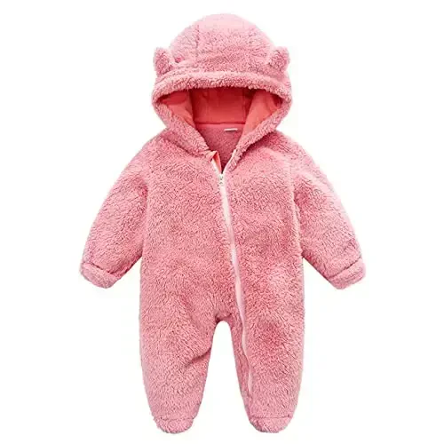 Mokitoni Baby Boy Girl Snowsuit Winter Warm Clothes Coat Infant Jumpsuit Toddler Outfit - 1