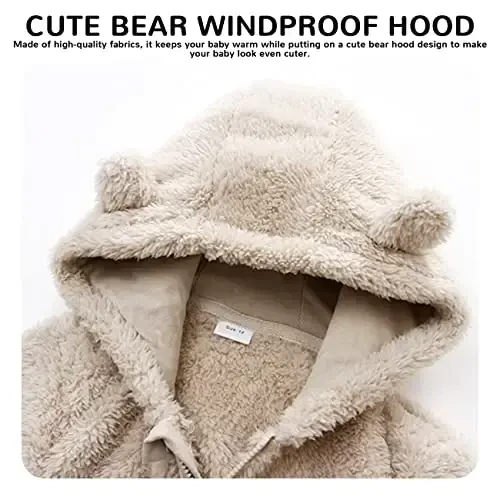 Mokitoni Baby Boy Girl Snowsuit Winter Warm Clothes Coat Infant Jumpsuit Toddler Outfit - 3