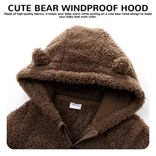 Mokitoni Baby Boy Girl Snowsuit Winter Warm Clothes Coat Infant Jumpsuit Toddler Outfit - 3