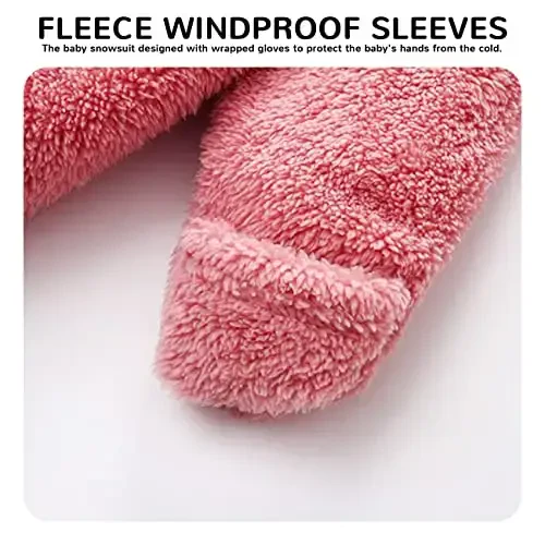 Mokitoni Baby Boy Girl Snowsuit Winter Warm Clothes Coat Infant Jumpsuit Toddler Outfit - 5