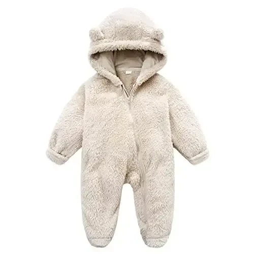 Mokitoni Baby Boy Girl Snowsuit Winter Warm Clothes Coat Infant Jumpsuit Toddler Outfit - 1