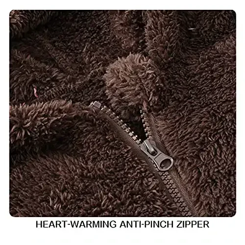 Mokitoni Baby Fleece Jumpsuits Infant Bear Ear Snowsuit Newborn Hooded Romper Warm Coat - 3