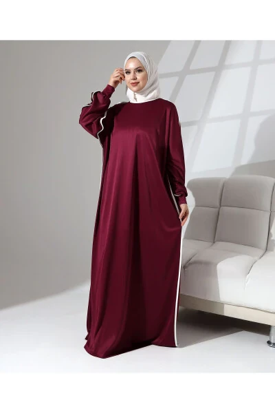 Молитвенное платье с манжетами и окантовкой - BEREL MODA