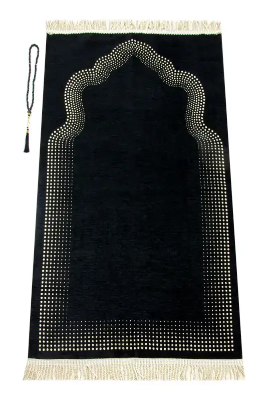 Молитвенный коврик с михрабом в черном цвете - İHVAN