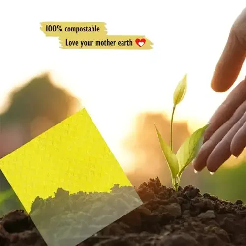 MoLKENE Swedish Dishcloths for Kitchen | 10 Pack Absorbent Cellulose Sponge Cloths Washable | Non-Scratch Reusable Paper Towels Quick Drying Cleaning Rag - Yellow - 6