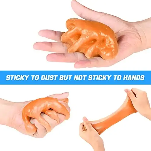 Moly Magnolia Cleaning Gel for Car, Auto Detailing Slime Mud, Putty Cleaner Dust Removal, Soft Glue Cleaning Tools Kit, Car Interior Accessories Universal for Air Vents, Keyboard, PC, Laptops (Orange) - 4