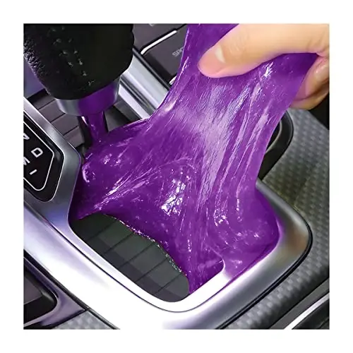 Moly Magnolia Cleaning Gel for Car, Auto Detailing Tools Car Interior Cleaner Putty, Dust Cleaning Mud Removal, Putty Cleaning Keyboard Cleaner for PC Laptop Keyboard Tablet Air Vents Camera (Purple) - 1