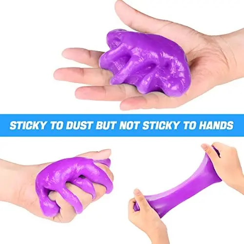 Moly Magnolia Cleaning Gel for Car, Auto Detailing Tools Car Interior Cleaner Putty, Dust Cleaning Mud Removal, Putty Cleaning Keyboard Cleaner for PC Laptop Keyboard Tablet Air Vents Camera (Purple) - 4