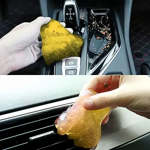 Moly Magnolia Cleaning Gel for Car, Universal Detailing Putty Gel Detail Tools Car Interior Cleaner, Removal Putty Cleaning Keyboard Cleaner for Car Vents, PC, Laptops, Cameras (Yellow) - 3