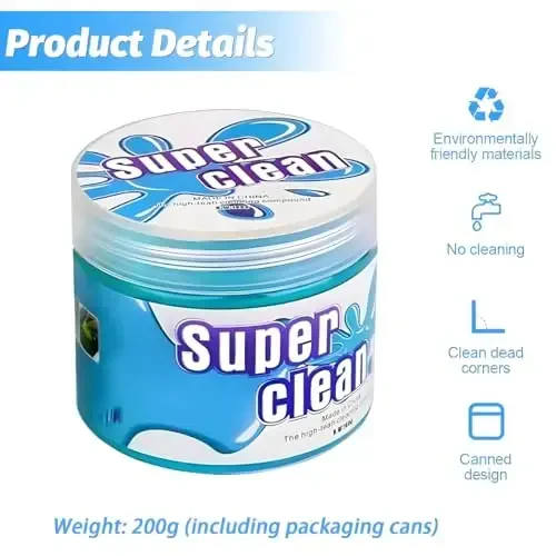 Moly Magnolia Cleaning Gel for Car, Universal Detailing Putty Gel Detail Tools Car Interior Cleaner, Removal Putty Keyboard Cleaner for Car Vents, PC, Laptops, Cameras (Blue) 