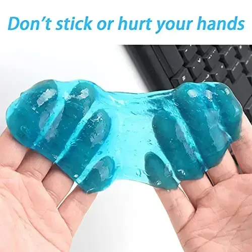 Moly Magnolia Cleaning Gel for Car, Universal Detailing Putty Gel Detail Tools Car Interior Cleaner, Removal Putty Keyboard Cleaner for Car Vents, PC, Laptops, Cameras (Blue) - 3