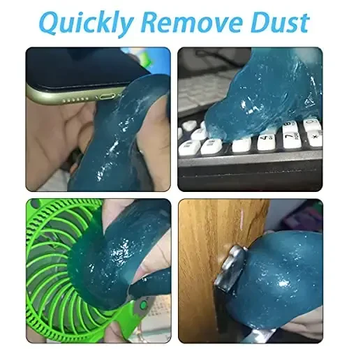 Moly Magnolia Cleaning Gel for Car, Universal Detailing Putty Gel Detail Tools Car Interior Cleaner, Removal Putty Keyboard Cleaner for Car Vents, PC, Laptops, Cameras (Blue) - 5