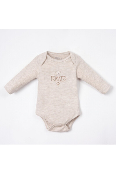 Mom Dad Me Printed Baby Girl Three-Piece Romper Set - NECIX'S (1)