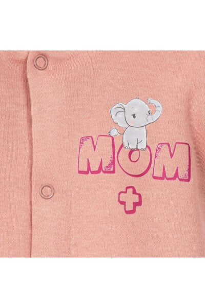 Mom Dad Me Printed Baby Girl Three-Piece Romper Set - 4