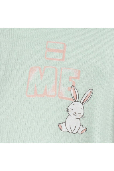 Mom Dad Me Printed Baby Girl Three-Piece Romper Set - 6