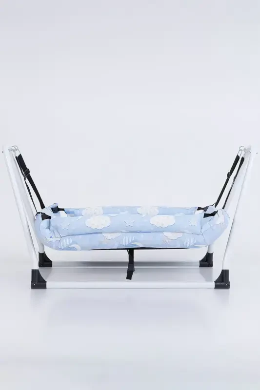 Mom Side Hammock Luxury Cotton Fabric Wipeable Hammock-Blue - COZIBO