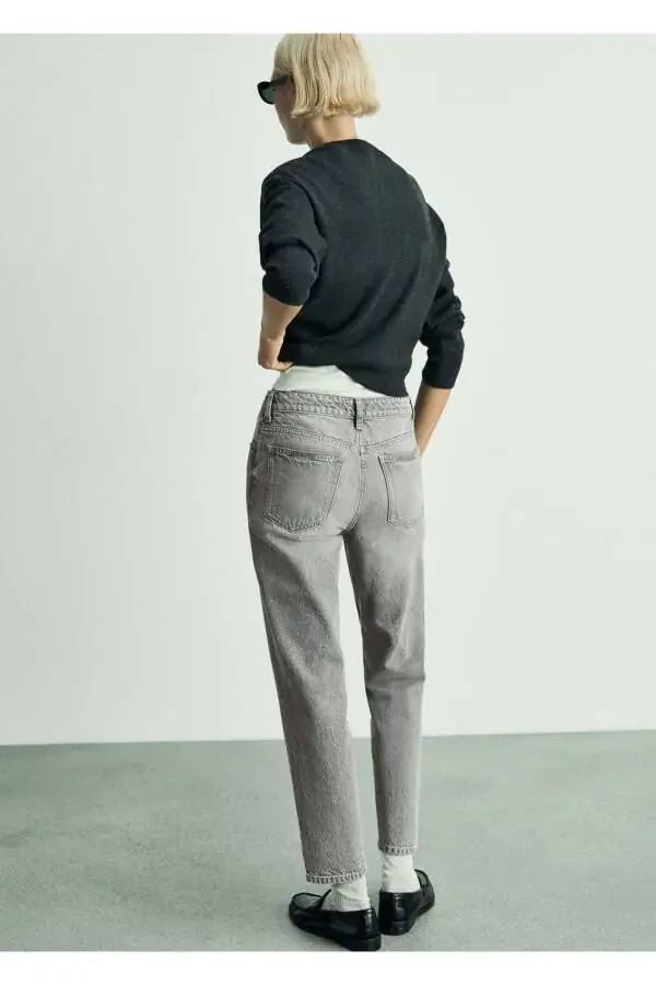 Mom2000 High Waist Mom Jean Pants - 4