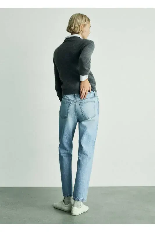 Mom2000 High Waisted Mom Jean Pants - 5