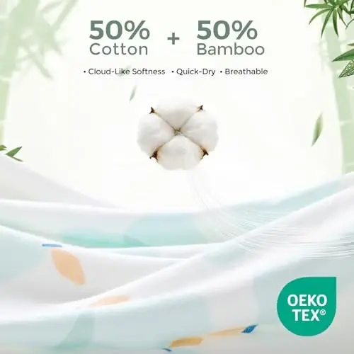 Momcozy Baby Towel with Hooded - Ultra Soft & Absorbent Large Bath Towel Set for Comfort & Gentle on Baby's Skin - Shower Gift & Bath Essential & Baby Registry Search for Newborn,Infant,Toddler,Kids - 2