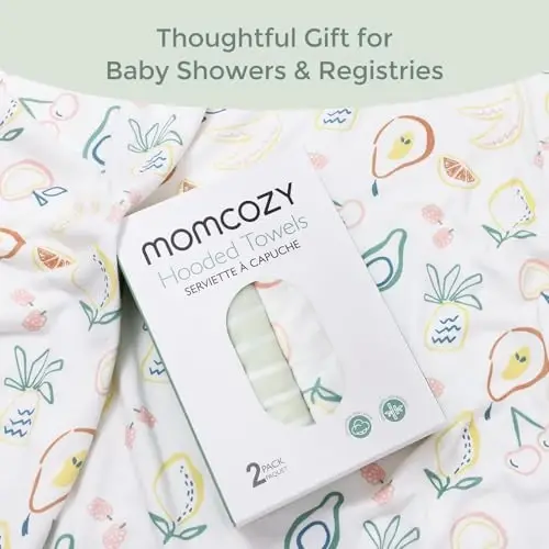 Momcozy Baby Towel with Hooded - Ultra Soft & Absorbent Large Bath Towel Set for Comfort & Gentle on Baby's Skin - Shower Gift & Bath Essential & Baby Registry Search for Newborn,Infant,Toddler,Kids - 5