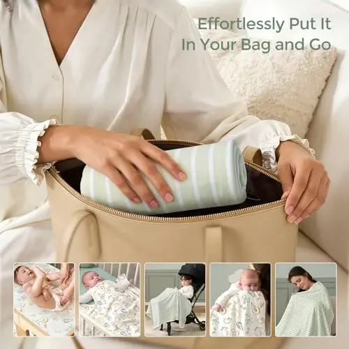 Momcozy Baby Towel with Hooded - Ultra Soft & Absorbent Large Bath Towel Set for Comfort & Gentle on Baby's Skin - Shower Gift & Bath Essential & Baby Registry Search for Newborn,Infant,Toddler,Kids - 6