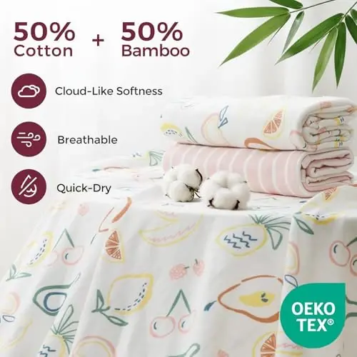 Momcozy Baby Towel with Hooded - Ultra Soft & Absorbent Large Bath Towel Set for Comfort & Gentle on Baby's Skin - Shower Gift & Bath Essential & Baby Registry Search for Newborn,Infant,Toddler,Kids - 3