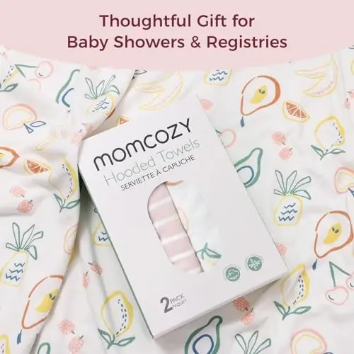 Momcozy Baby Towel with Hooded - Ultra Soft & Absorbent Large Bath Towel Set for Comfort & Gentle on Baby's Skin - Shower Gift & Bath Essential & Baby Registry Search for Newborn,Infant,Toddler,Kids - 3