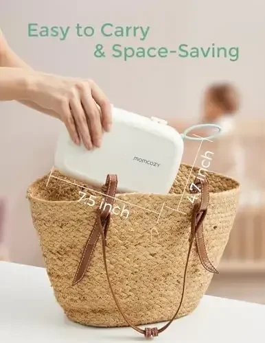 Momcozy Bottle Brush Set - Baby Bottle Cleaner Kit with Silicone Brush, Nipple Brush, Straw Brush, Soap Dispenser, Drying Rack - 7 in 1 Bottle Cleaning Tool for Home and Travel, Green - 2