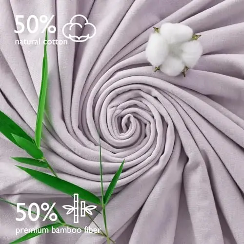 Momcozy капюшонли болалар сочиғи, 2 дона ва капюшонли пахта сочиқ, катта 35 X 35 дюйм, ўғил ёки қиз учун болалар сочиқлари тўплами, чақалоқ ва бола, сиёҳ ювиш барглари - MOMCOZY (1)