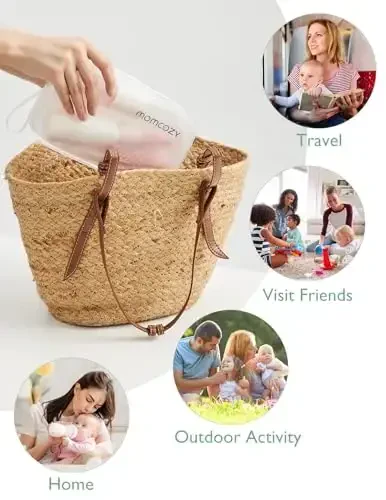 Momcozy shisha cho'tkasi to'plami, yaxshiroq tozalash uchun innovatsion tugmachali dizayn - chaqaloq shishasi, ko'krak nasoslari, so'rg'ichlar va boshqalar uchun chaqaloq shishasini tozalash cho'tkasi - yaxshiroq tozalash uchun ko'pik hosil qilishi mumkin, pushti - 4