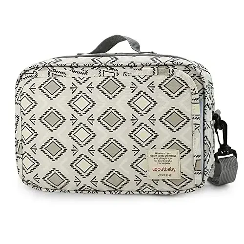 MOMIGO Baby Diaper Caddy Bag - Pampers Caddy Tote Baby Aravachasi Sumkasi Bolalar Xonasi Saqlash Savati Pamperslar, Salfetkalar va O'yinchoqlar uchun Tashqi Makon uchun Mini Pampers Sumkasi (Kvadrat) - 1